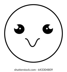 cute face emoticon kawaii character