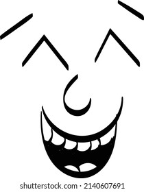 Cute face expressions for print or use as stickers, card, poster or T shirt