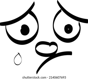 Cute face expressions for print or use as stickers, card, poster or T shirt