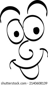 Cute face expressions for print or use as stickers, card, poster or T shirt