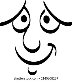 Cute face expressions for print or use as stickers, card, poster or T shirt