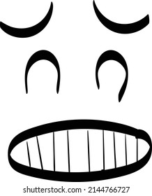 Cute face expressions for print or use as stickers, card, poster or T shirt