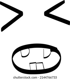 Cute face expressions for print or use as stickers, card, poster or T shirt