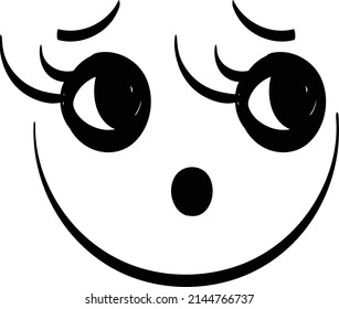 Cute face expressions for print or use as stickers, card, poster or T shirt