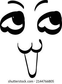 Cute face expressions for print or use as stickers, card, poster or T shirt