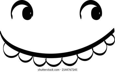 Cute face expressions for print or use as stickers, card, poster or T shirt