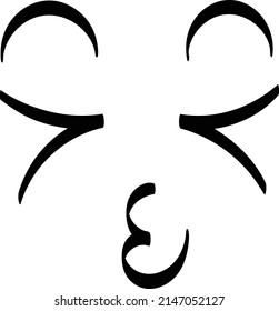 Cute face expressions for print or use as stickers, card, poster or T shirt