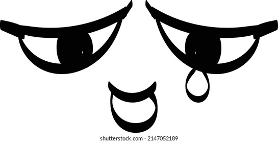 Cute face expressions for print or use as stickers, card, poster or T shirt