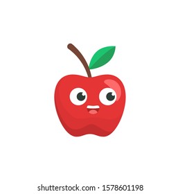cute face fruit cartoon style