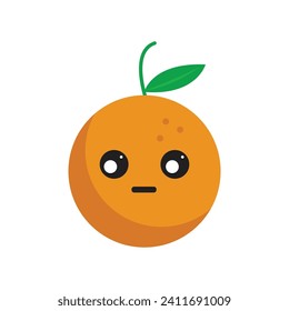 cute face fruit icon vector template illustration logo design