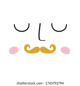 cute face icon  design  for art and print  vector eps.10 