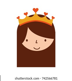 cute face little girl ballerina cartoon character