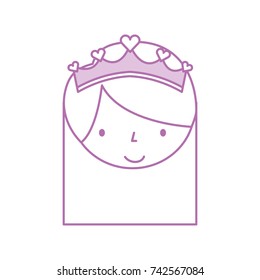 cute face little girl ballerina cartoon character