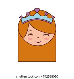 cute face little girl ballerina cartoon character