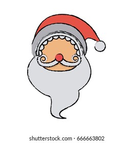 cute face santa claus christmas character