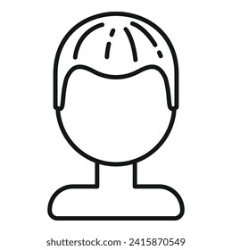 Cute face wig icon outline vector. Coloration fake. Trend fashion face