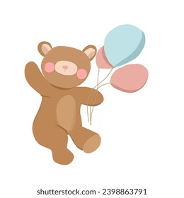 Cute Faceless Bear Illustration for Kid