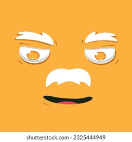 Carácter viejo y sin rostro sonriente 