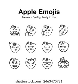 Cute facial expressions, set of emoticons icons, trendy design style