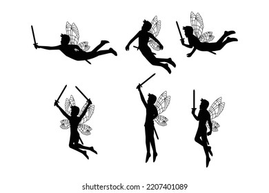 süße Silhouette-Illustration