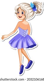 Cute fairy cartoon character sticker illustration