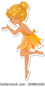 Cute fairy cartoon character sticker illustration