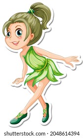 Cute fairy cartoon character sticker illustration