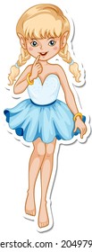 Cute fairy cartoon character sticker illustration