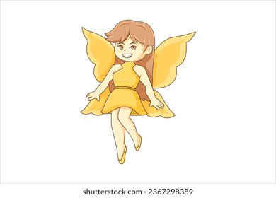 Cute Fairy Character Design Illustration