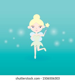 cute Fairy character vector illustration design, icon