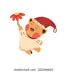 Cute fairy christmas vector illustrations isolated on white background. christmas quote ,happy winter ,Cartoon suitable for, print, sublimation, shirt, postcard, printable, stationery ,kids ,etc.
