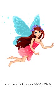 Cute Fairy Flying cartoon vector