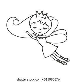 cute Fairy Godmother character vector illustration design