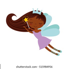 cute Fairy Godmother character vector illustration design