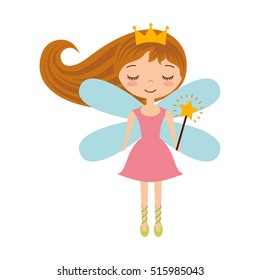 cute Fairy Godmother character vector illustration design