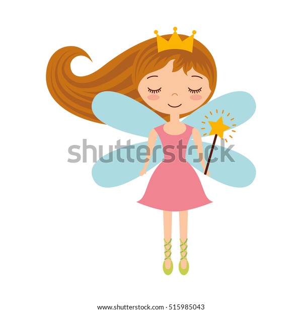 cute\
Fairy Godmother character vector illustration\
design