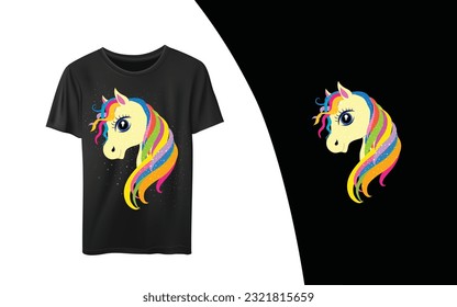 cute fairy horse vector designed t shirt vector