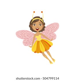 Cute Fairy With Insect Features Girly Cartoon Character