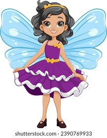 A cute fairy princess ready for a magical party