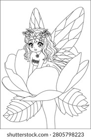 cute fairy sitting inside