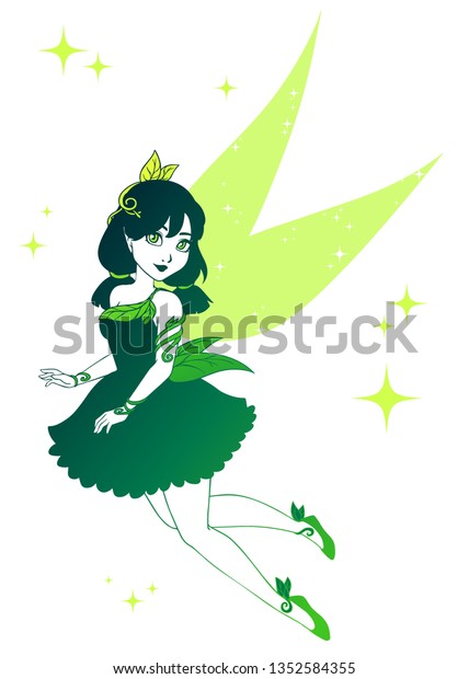 Cute Fairy Vector Design Contour Hand のベクター画像素材 ロイヤリティフリー