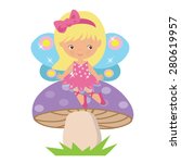 Cute fairy vector illustration