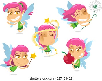 Cute Fairy vector illustration.