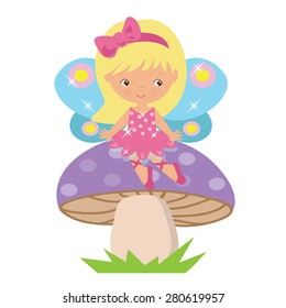Cute fairy vector illustration