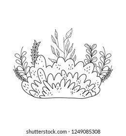 cute fairytale bush icon