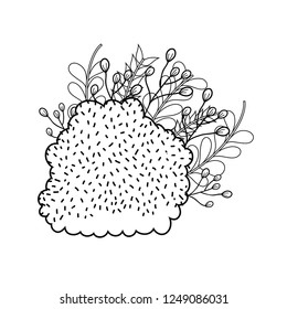 cute fairytale bush icon