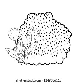 cute fairytale bush icon
