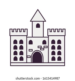 cute fairytale castle isolated icon vector illustration design