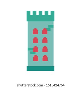 cute fairytale castle isolated icon vector illustration design