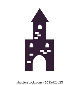 cute fairytale castle isolated icon vector illustration design